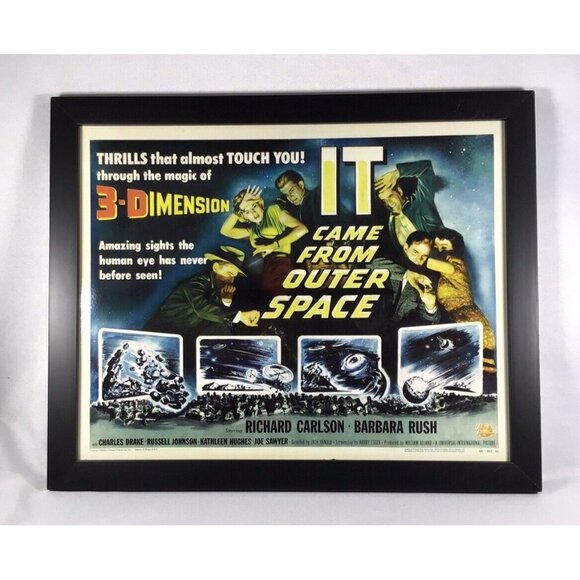 1953 Sci-fi Movie Poster “It Came From Outer Space” Framed Reprint Exc Graphics - Picture 1 of 9